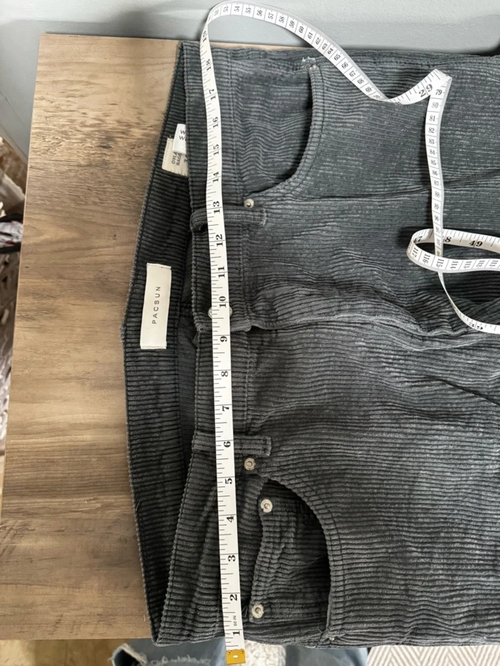 PacSun Men's Dark Gray Corduroy Dylan Baggy Pants - Picture 8 of 12